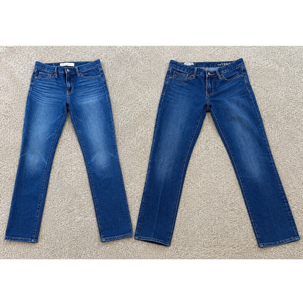 Lot Womens Gap Jeans 1969 Always Skinny 26L Blue Denim Slim Fit